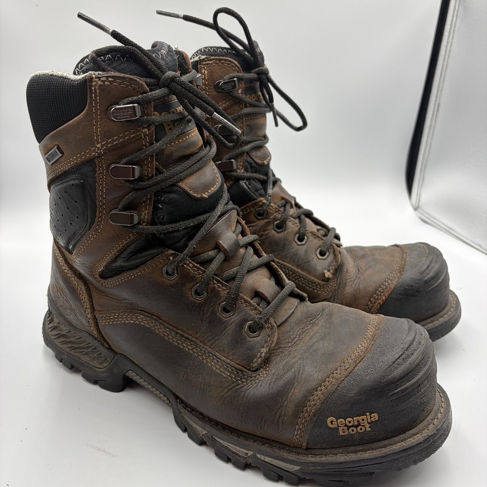 Georgia Boot Durablend Edge 8" Alloy Toe Boot Brown Mens 9.5 M GB00285